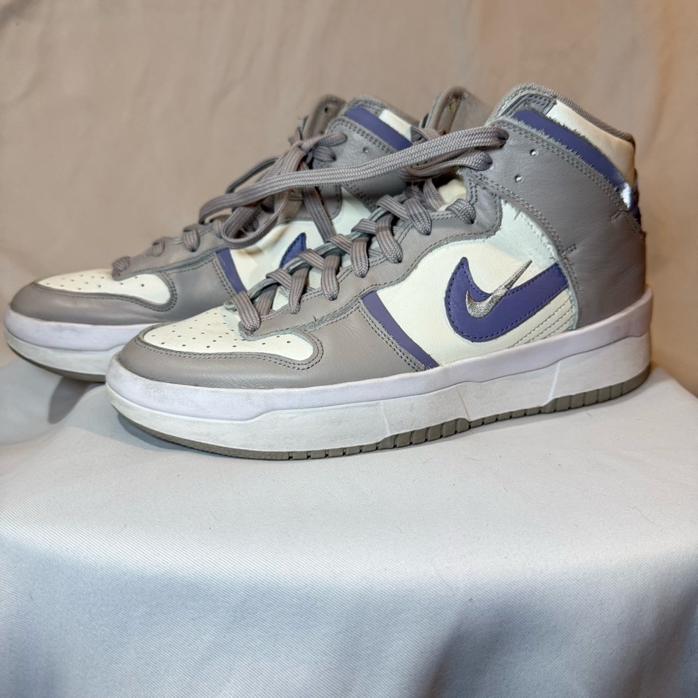 Nike Dunk High Up‎ Grey Purple DH3718-001 Women's Size 11